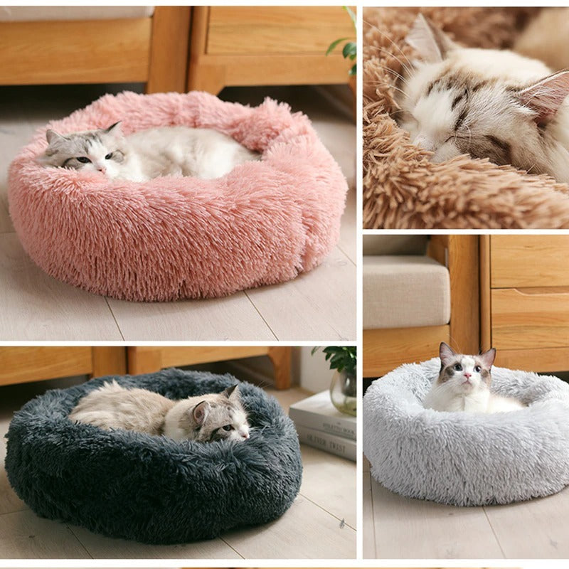 Ultra-Soft Plush Pet Bed – Washable & Cozy Sleep
