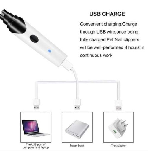 Electric Pet Nail Grinder – Quiet & Painless Trimming