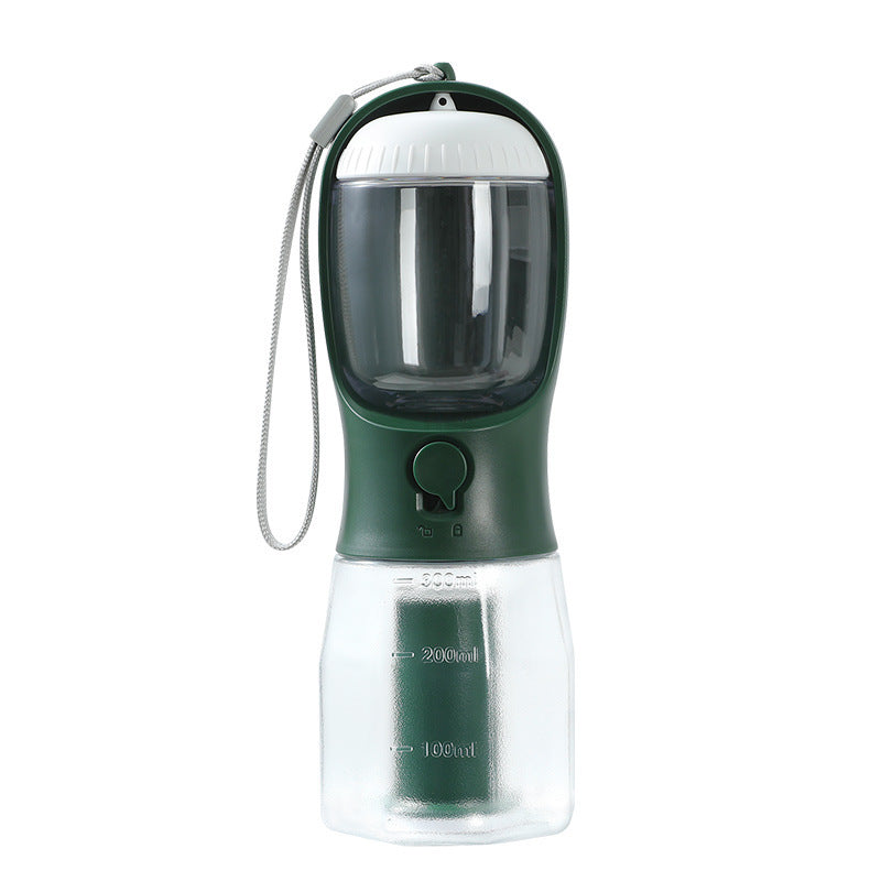 3-in-1 Pet Bottle – Water, Food & Waste Bags