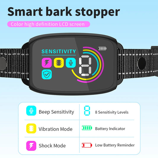 Smart Anti-Bark Dog Collar – Quiet, Safe, Waterproof